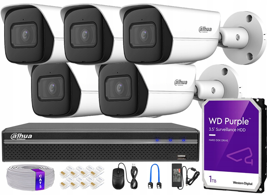 Ip monitorovací set 6 kamer Dahua WiZsense 8Mpx Ir 30m PoE Detekce Apka