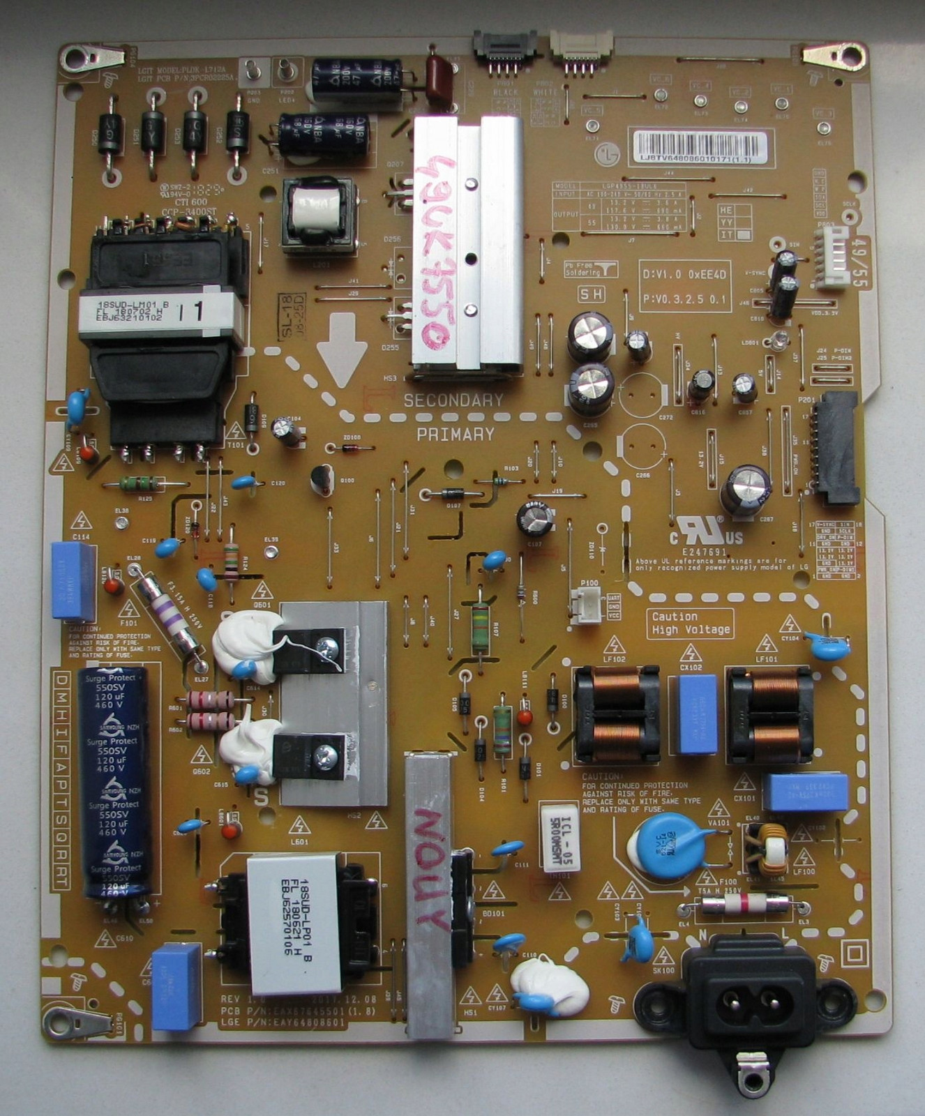 Napájecí adaptér EAX67645501 (1.8) LGP4955-18UL6 49UK7550 49UK7500 55UK7500 55SK810