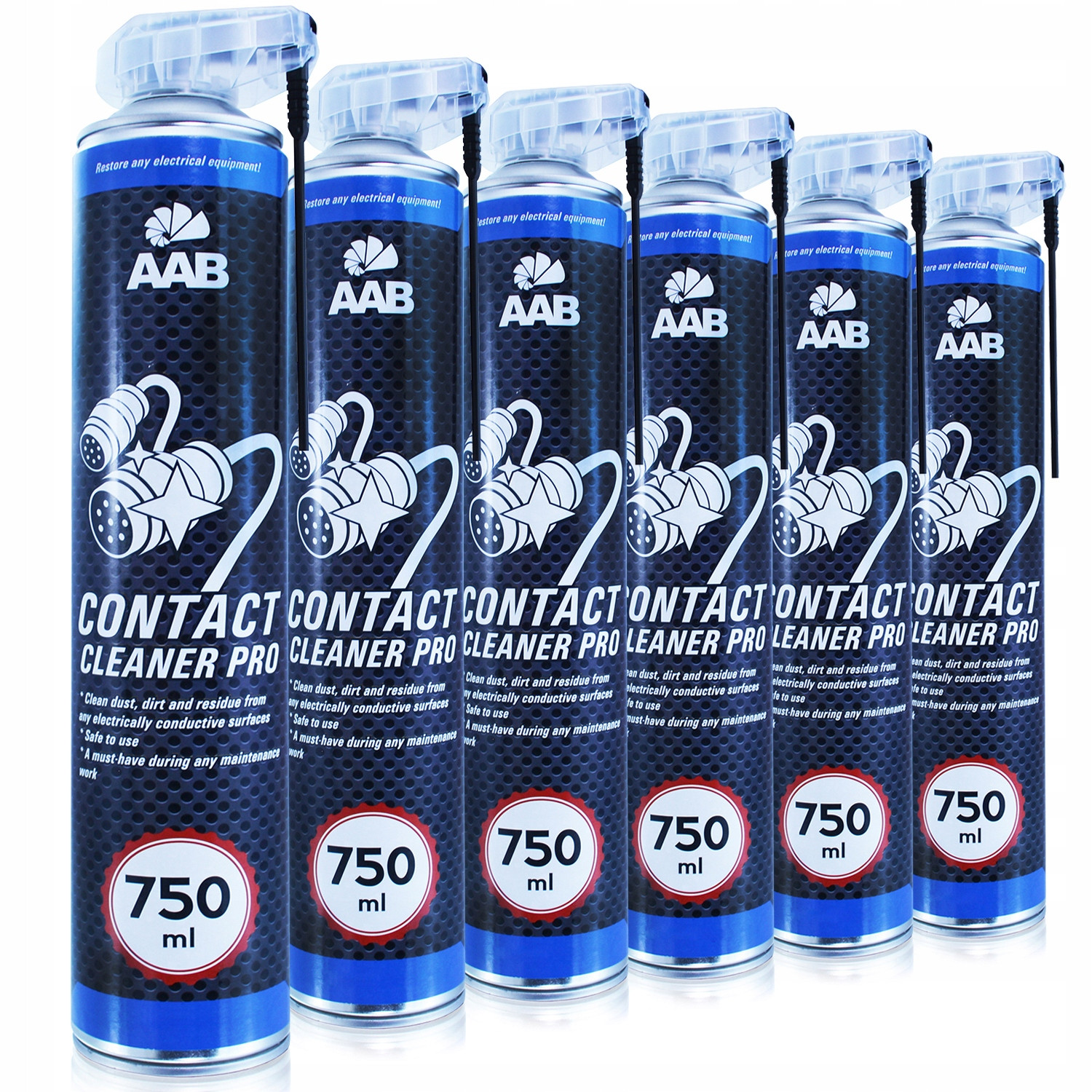 Aabcooling 6X Contact Cleaner PRO750ml Sprej Čistí Kontakty Sprey Pro Servis