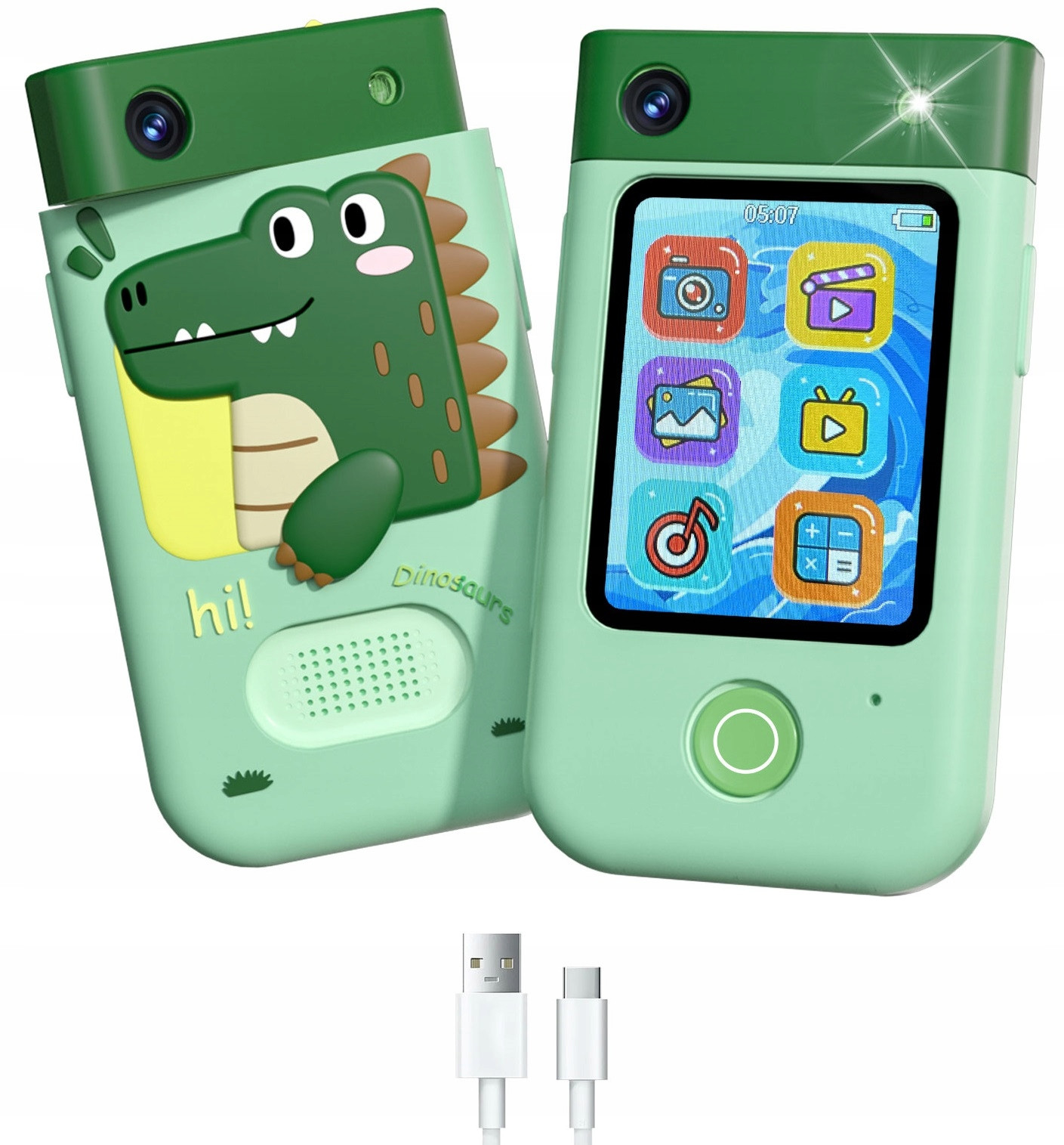 Digitální fotoaparát 48MP 1080p kamera pro dítě Hry Svítilna MP3 Budík Telefon