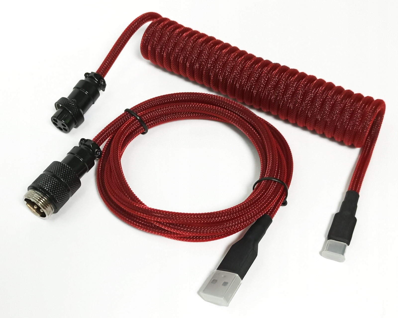Coiled Cable Ozdobný Dekorativní Spirálový Kabel 5-pin Usb-a pro klávesnici