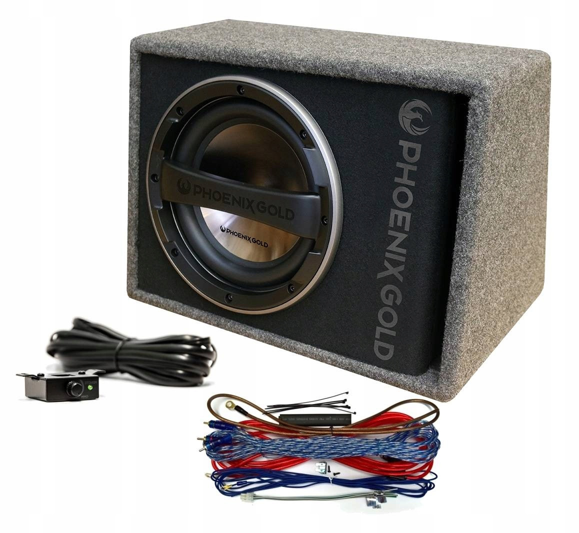 Phoenix Gold Z18AB Aktivní subwoofer pod rádio Kabeláž a dálkové ovládání 500W