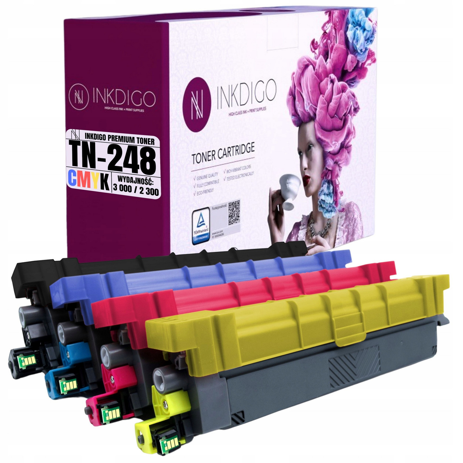 4x Náhradní Toner TN248 XL Pro Tiskárnu Brother DCP-L3515 MFC-L3740 HL-L3220