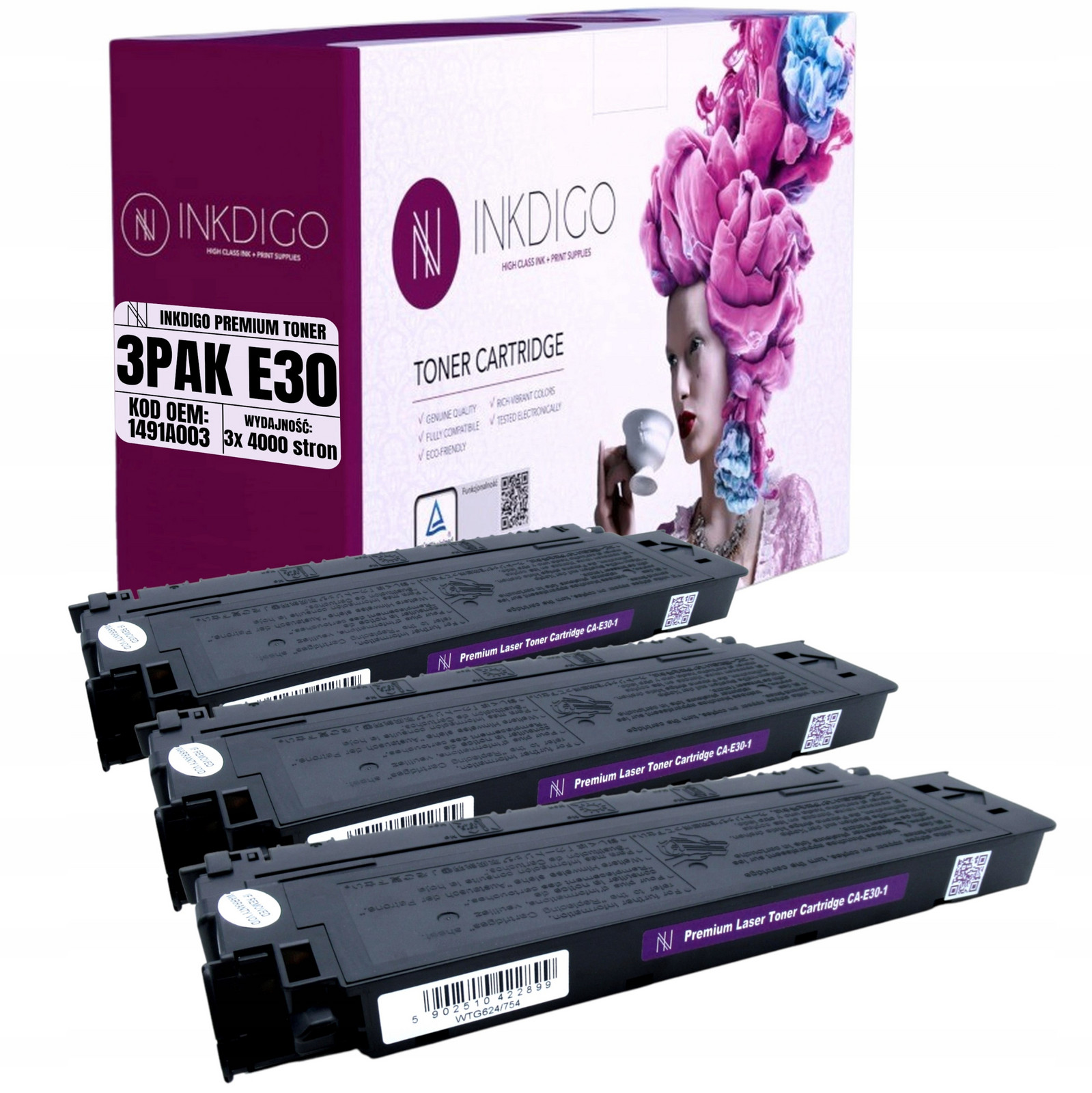 1491A003 3x náhradní Toner E30 pro Canon FC228 FC325 FC740 PC400 PC420 PC720