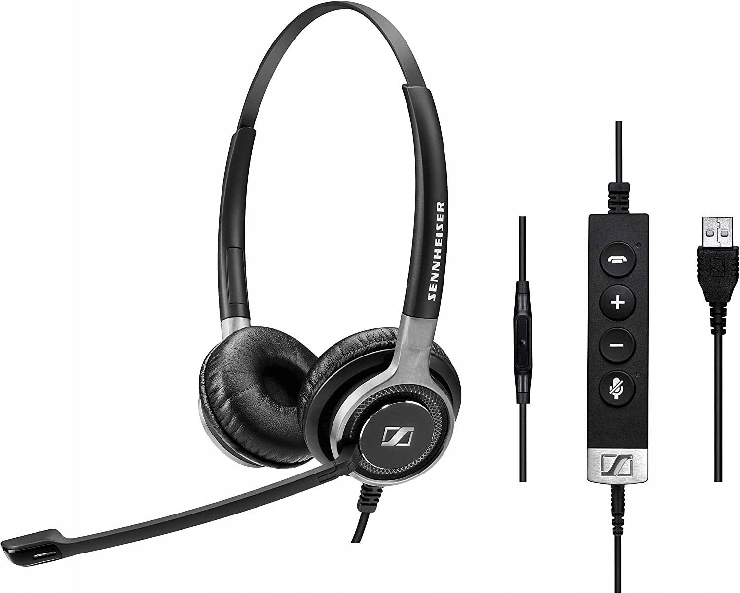 Kabelová sluchátka přes uši Call center Kancelář Sennheiser Sc 665 Usb