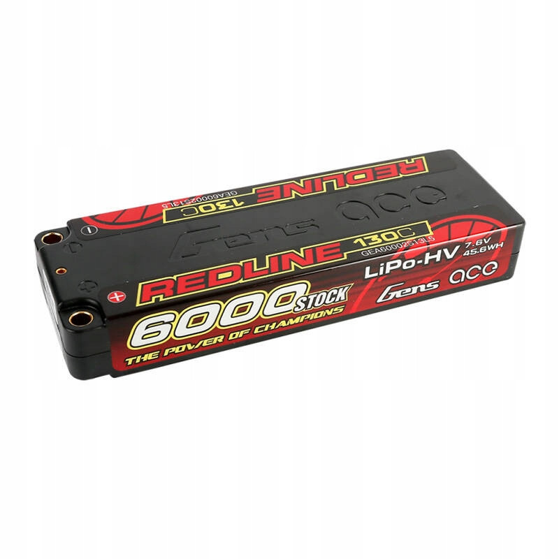 Gens Ace Výkonná Akumulátor Baterie Lipo 6000MAH 7.6V 130C 2S2P Hardcase 57