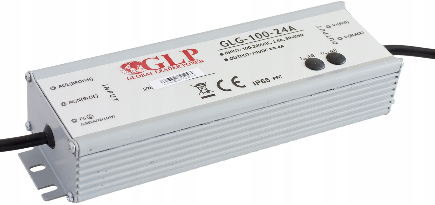 Externí Stejnosměrný Napájecí Zdroj Led Osvětlení IP65 24V 100W Pfc Glp