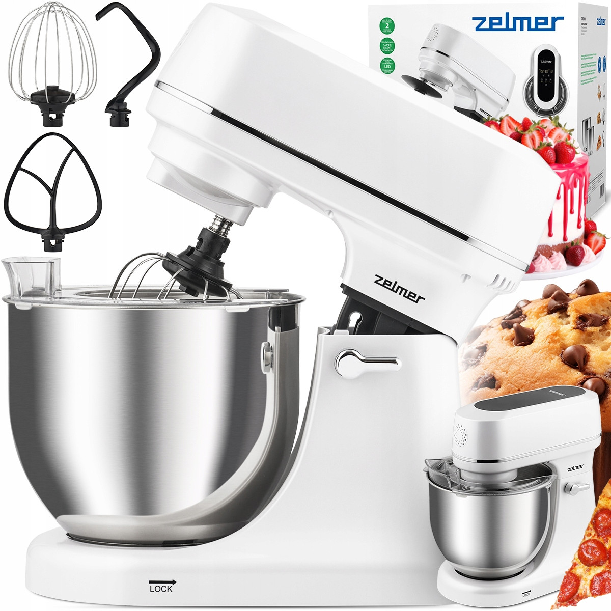 Planetární Kuchyňský Robot Zelmer Multifunkční Mixér 3MÍCHADLA 5,7L 800W