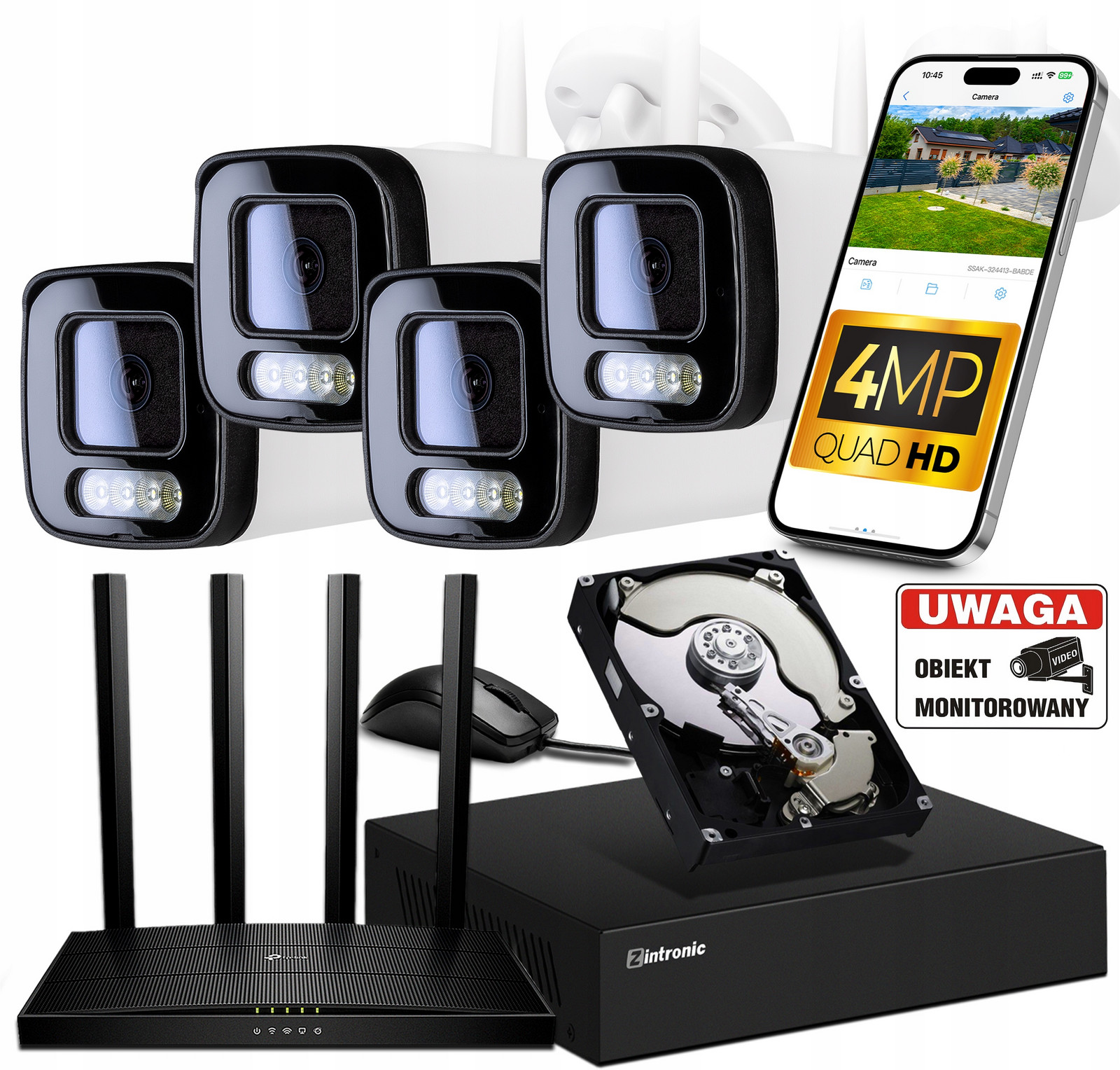 Sada pro Monitorování Ip WiFi 4 Kamery 4MPx