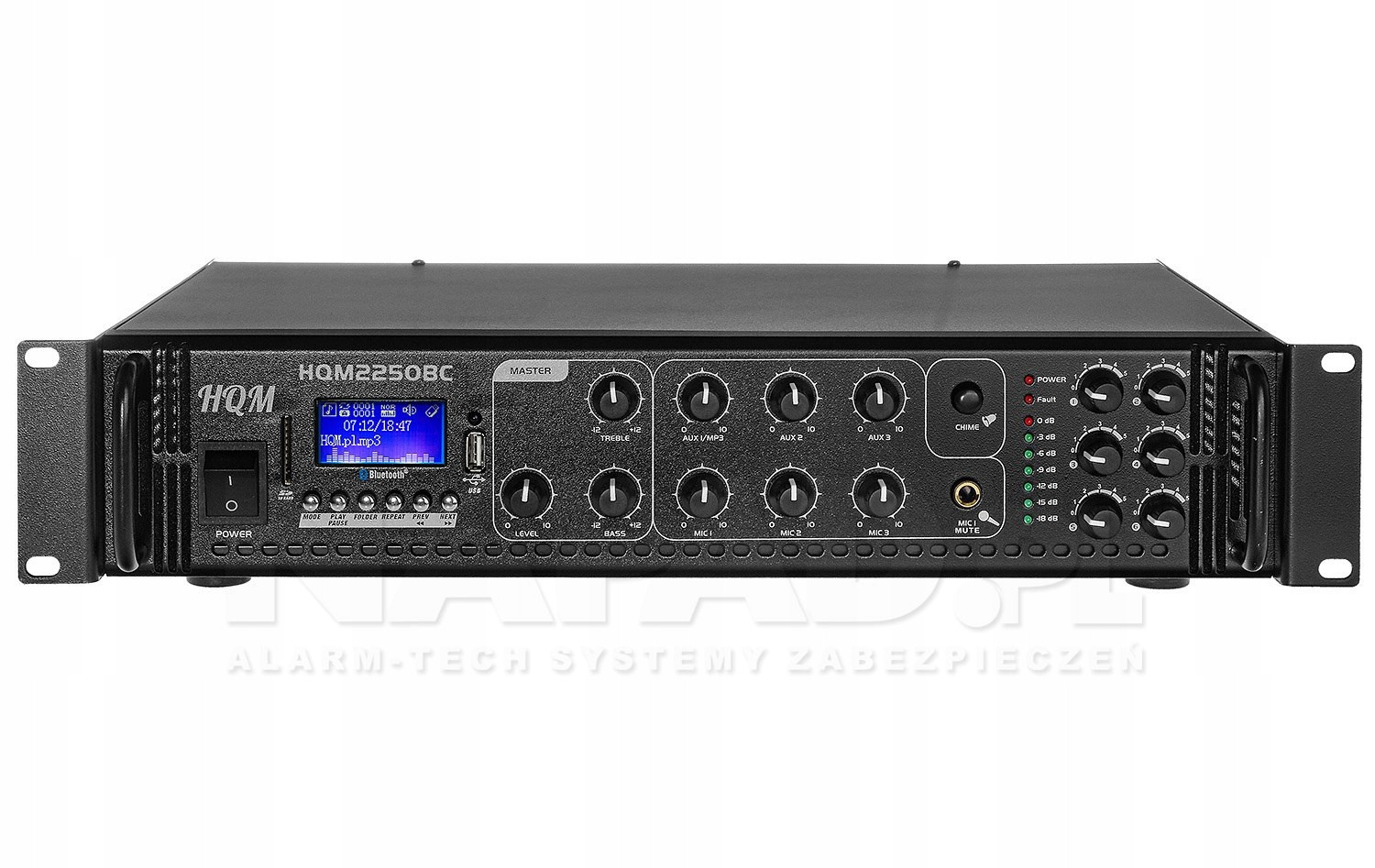 Hqm 2250BC Pa zesilovač 250W 6 zón 100V 4-16ohm