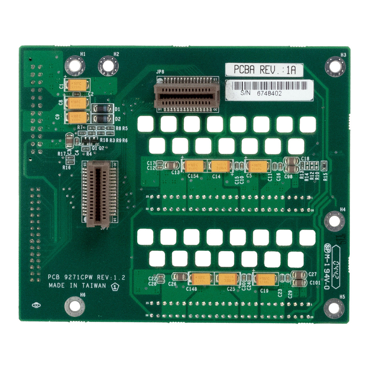 Infortrend Pcb 9271CPW Rev 1.2 Power Backplane Pcba Rev 1A