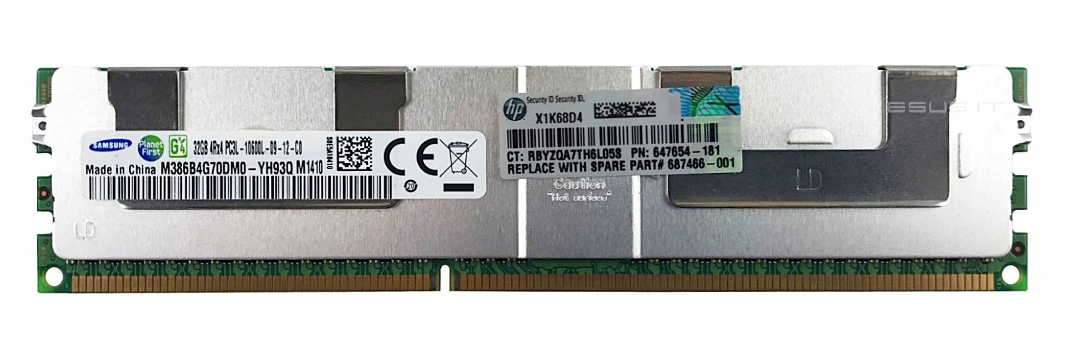Ram Samsung 32GB DDR3 Lrdimm Hp P/n: 647885-B21 687466-001 647654-181