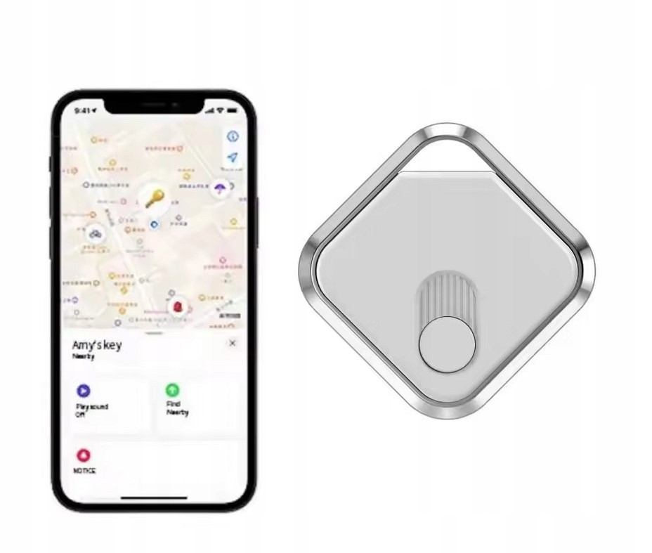 Globální lokátor polohy pro psa na klíče Peněženka Zavazadla tašky Bílá
