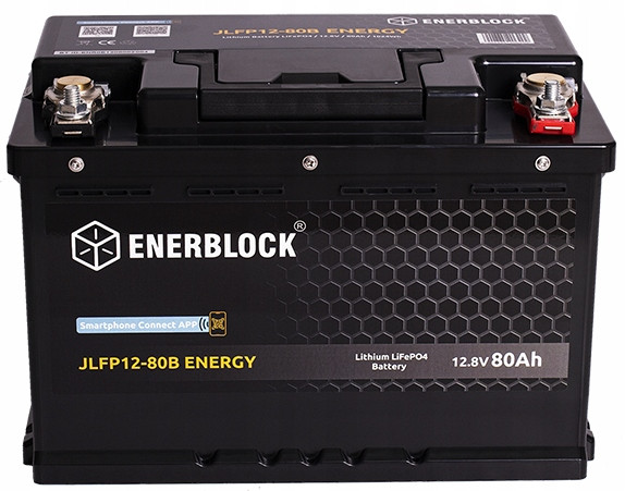 Akumulátor Lithiová LiFePO4 Bms 12V 80Ah Pro Lodní Kampera Ups +Bluetooth