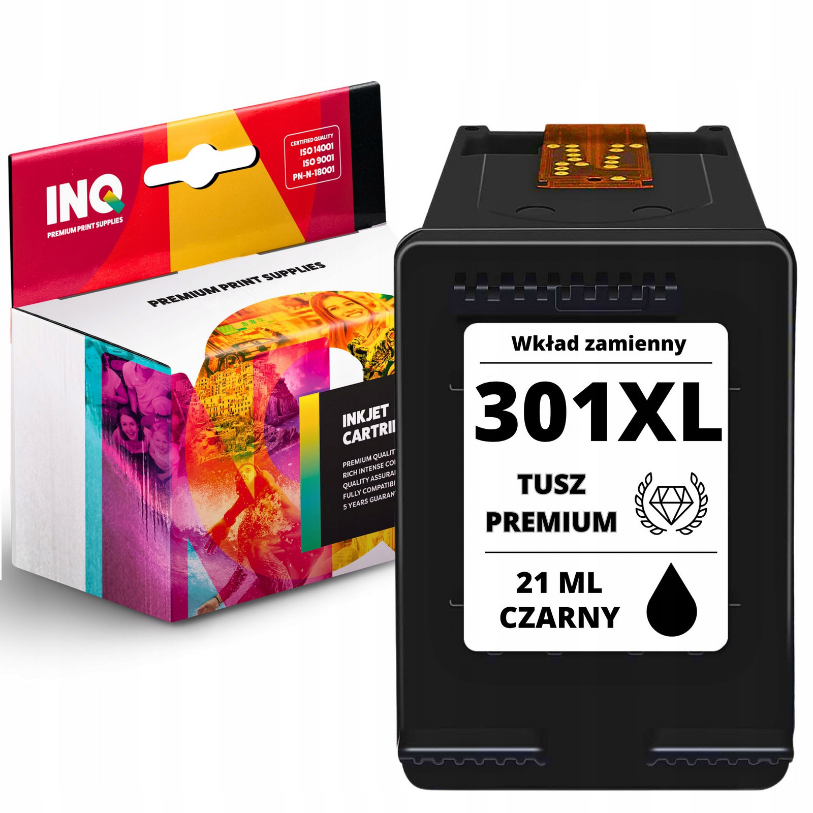 Inkoust pro Hp 301 XL Zvětšený černý Univerzální Vysoká Kvalita