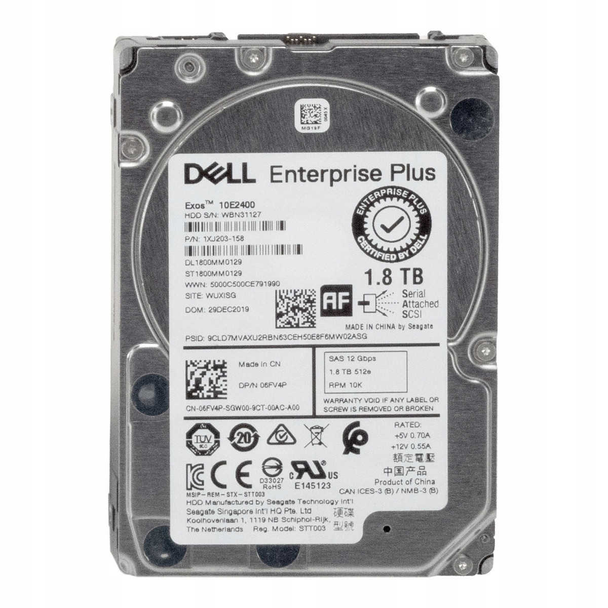 Dell 1,8TB 06FV4P 10K 256MB SAS-3 2,5'' ST1800MM0129