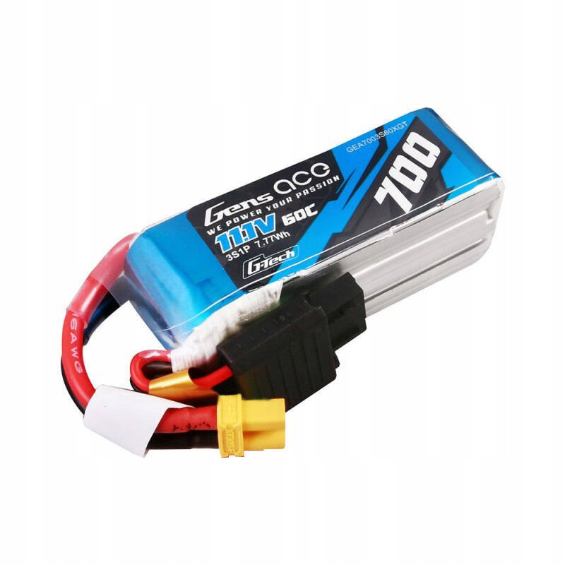 Gens Ace Akumulátor Baterie Lipo G-tech 700MAH 11.1V 60C 3S1P Battery Pack