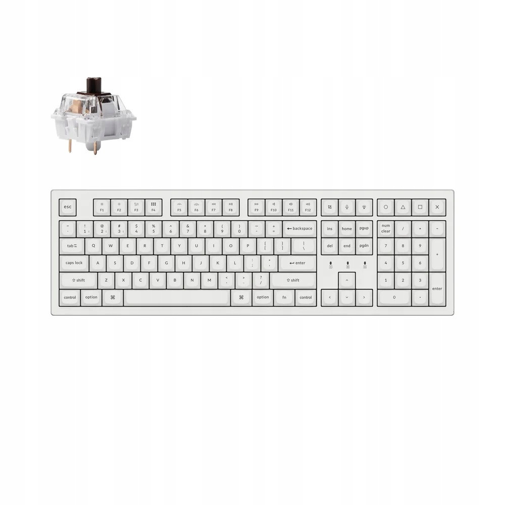 Keychron K10 Pro Qmk/via Bezdrátová mechanická klávesnice Bílá K10P-O3