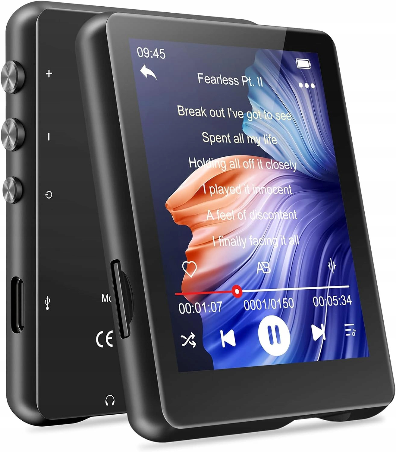 MP4 přehrávač s hlasem 32GB bluetooth dotykový Rádio sluchátka diktafo