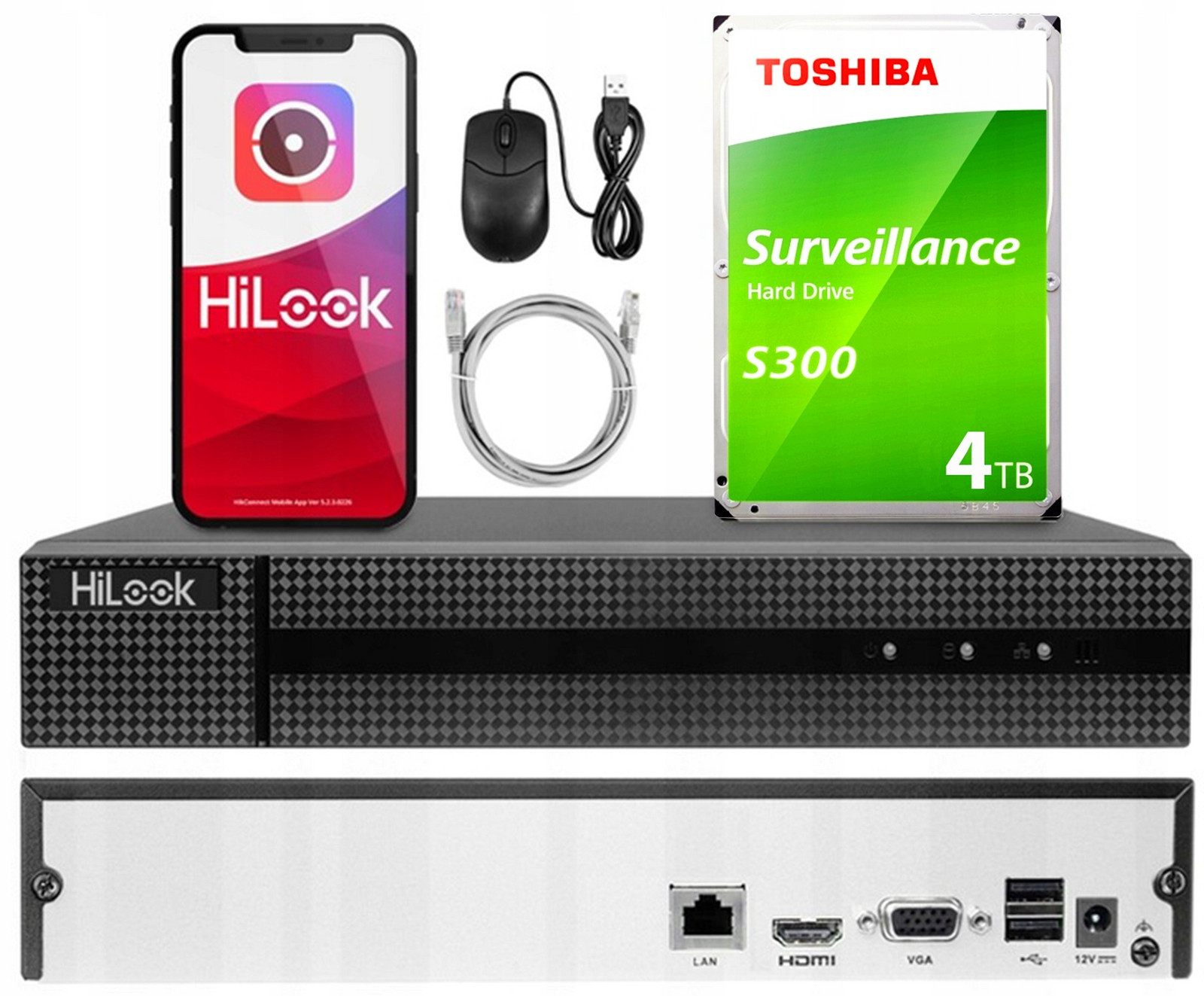 Ip rekordér HiLook by Hikvision 8 Kamer Až 6Mpx S 4TB diskem