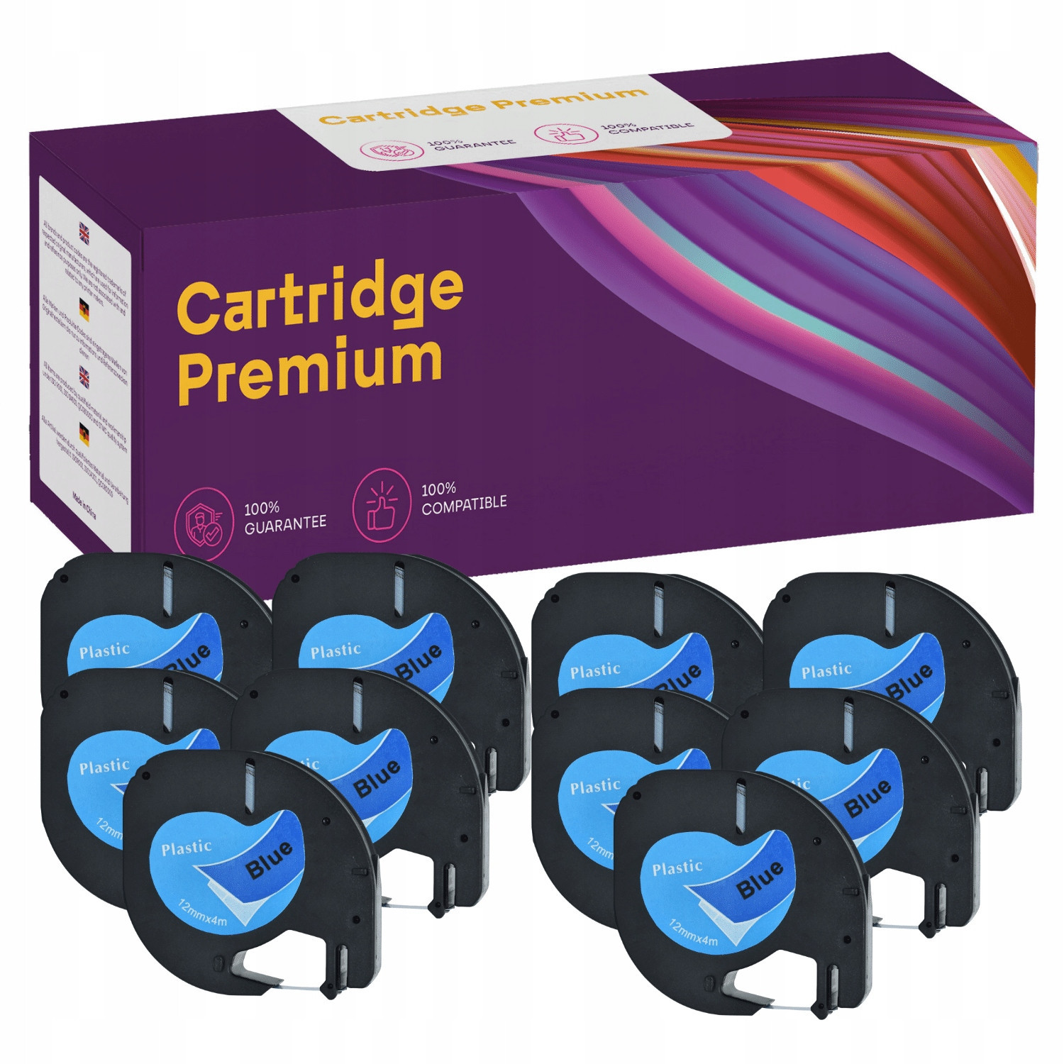 10x Páska pro Dymo LetraTag 12mmx4m 59426 modrá