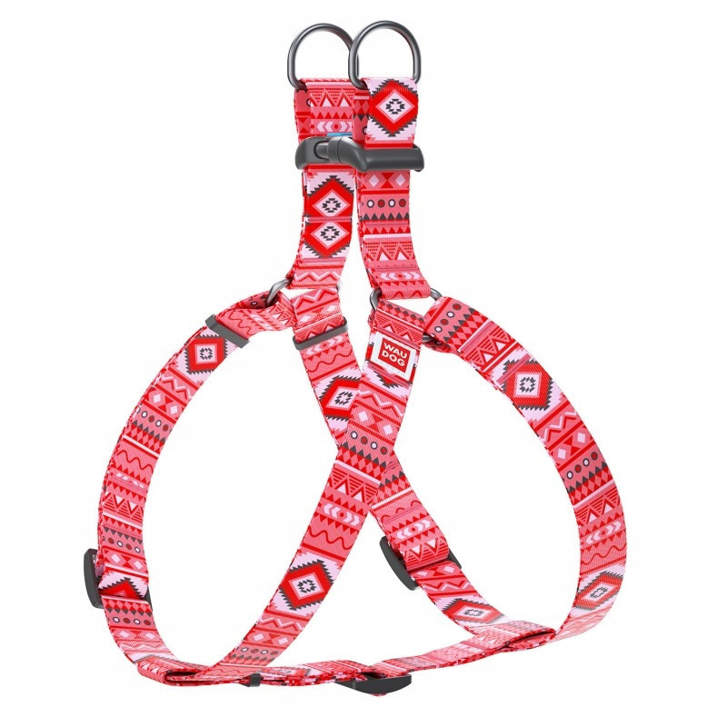 Waudog postroj easy walk pro psa Ethno Red M 50-80cm