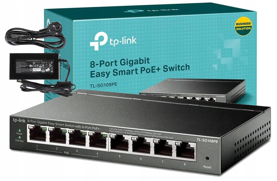 Switch Spravovatelný Tp-link TL-SG108PE Easy Smart 8X10/100/1000MBIT 4XPOE+