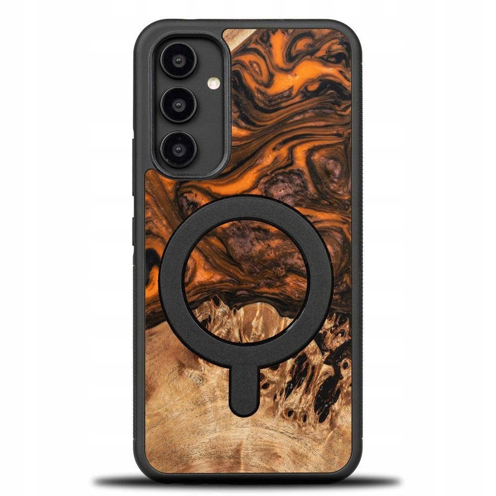 Pouzdro Bewood pro Magsafe Orange Ze Dřeva A Pryskyřice Na Samsung Galaxy A54 5G