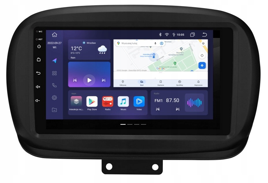 Rádio 2DIN Navigace Android Fiat 500X 3/32 Gb Dsp Carplay