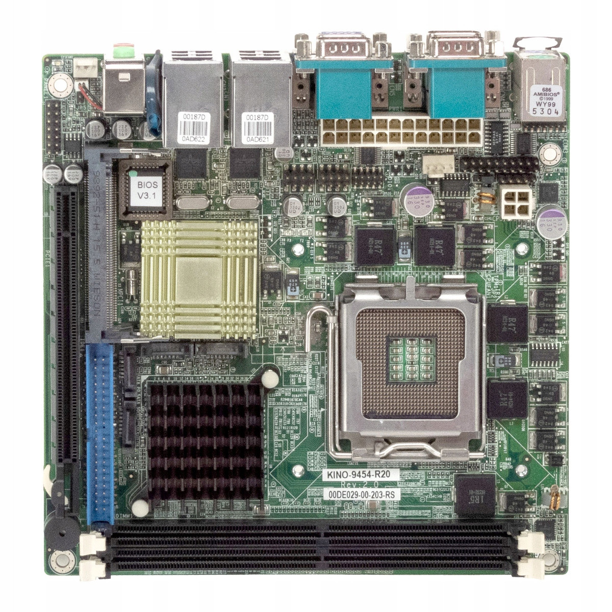 Iei KINO-9454-R20 REV:2.0 00DE029-00-203-RS s.775 DDR2 PCIe mini Itx