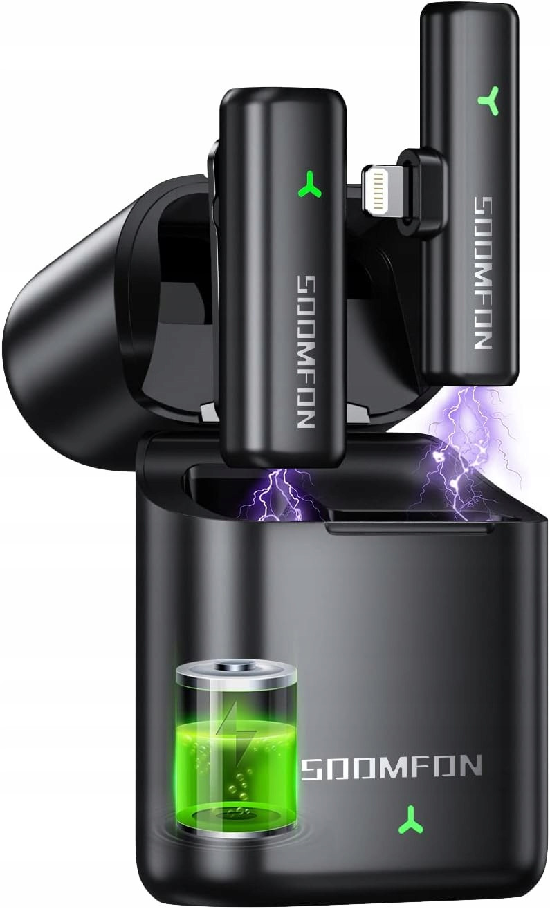 Bezdrátový kravatový mikrofon pro Apple iPhone iPad s pouzdro