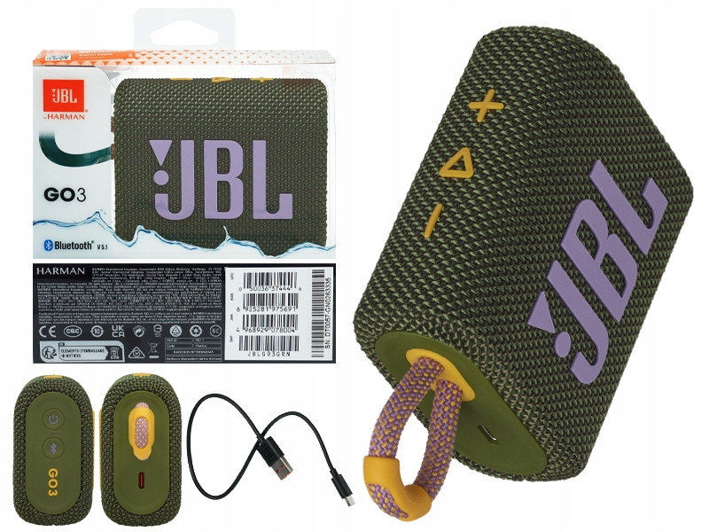 Bezdrátový Přenosný Bluetooth Reproduktor Jbl GO3 Bt v5.1 IP67 4,2w 5H