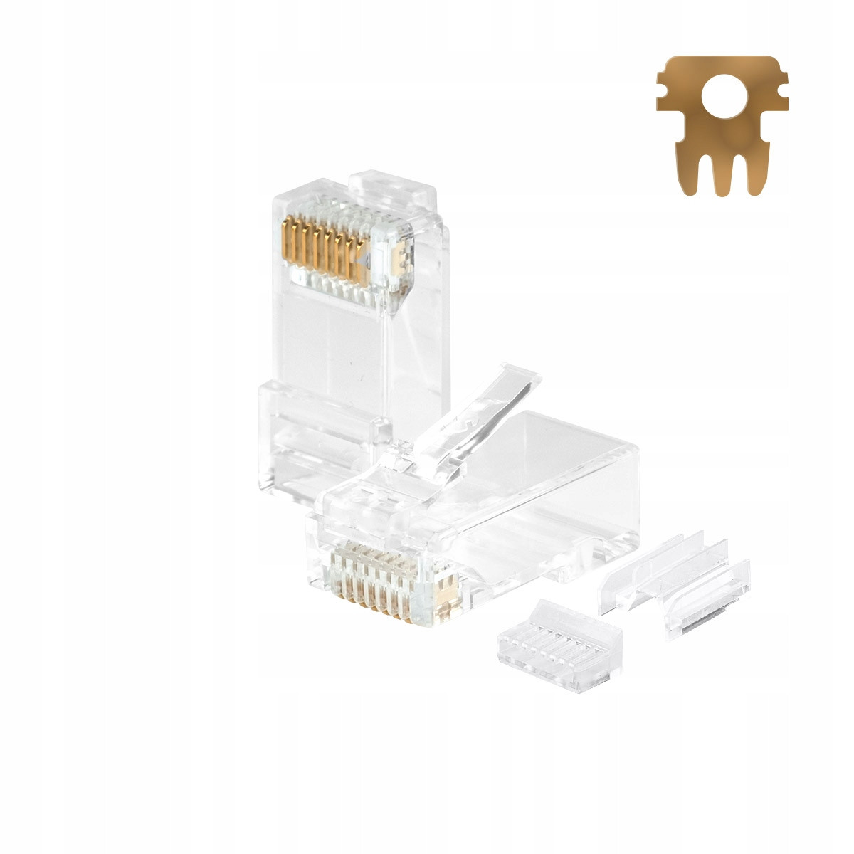 RJ45 Utp konektor kat. 6A, drát, Netrack (100 ks)