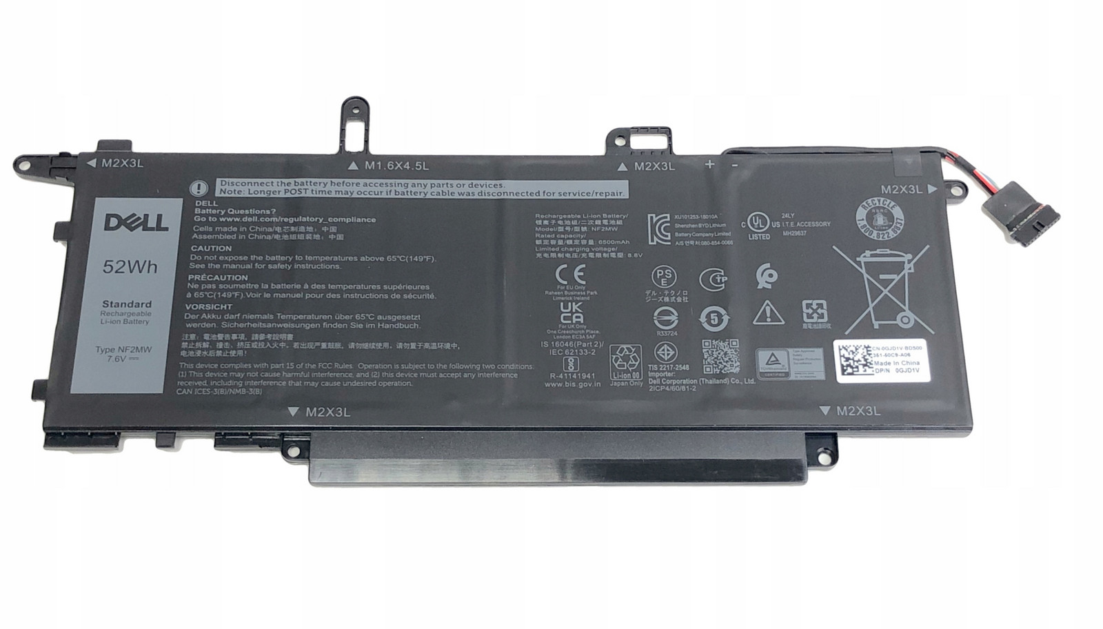 Dell Latitude 7400 2-IN-1 9410 2in1 Nová Originální Baterie NF2MW 52Wh 2024