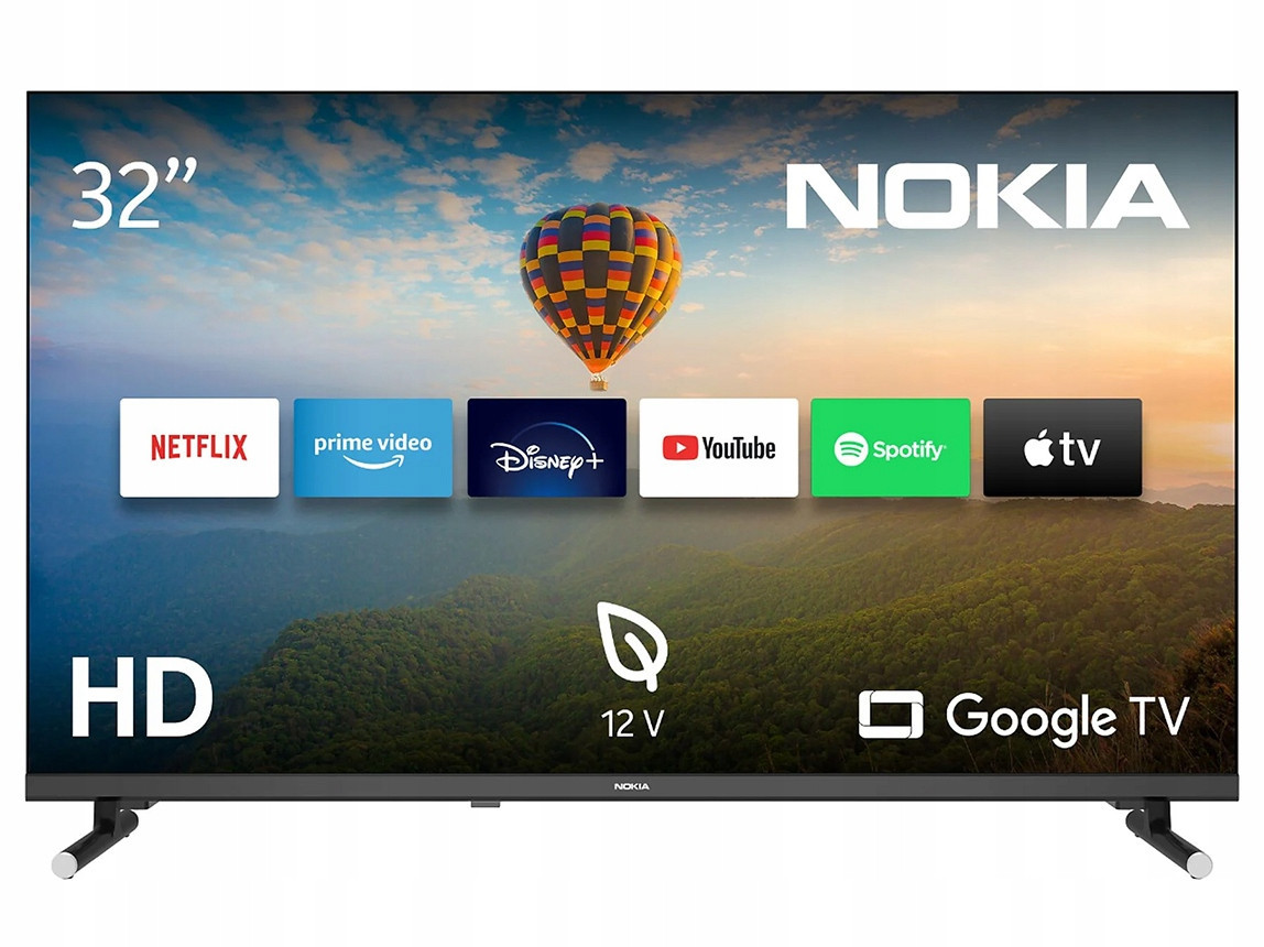 Ke Karavanu Smart Tv 12V Nokia 32 Palců Bluetooth WiFi Google Tv DVBT2