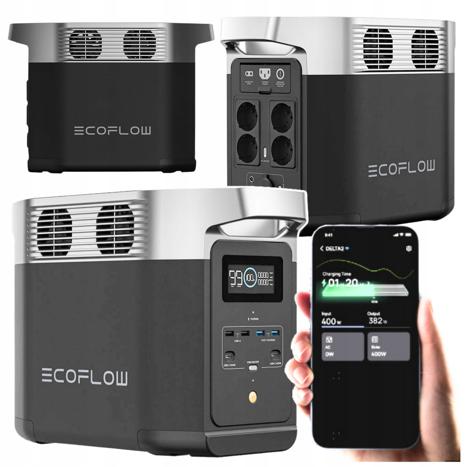 Zásobník proudu energie Přenosná napájecí stanice EcoFlow Delta 2 1800W