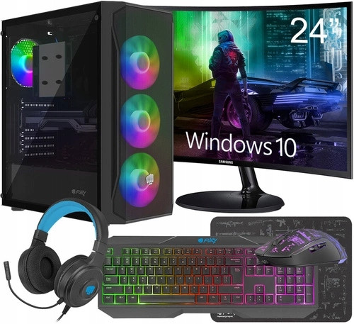 Počítač Rgb Ger-pol Ryzen 5600G 32GB DDR4 Ssd 2TB Windows 11 Monitor 24