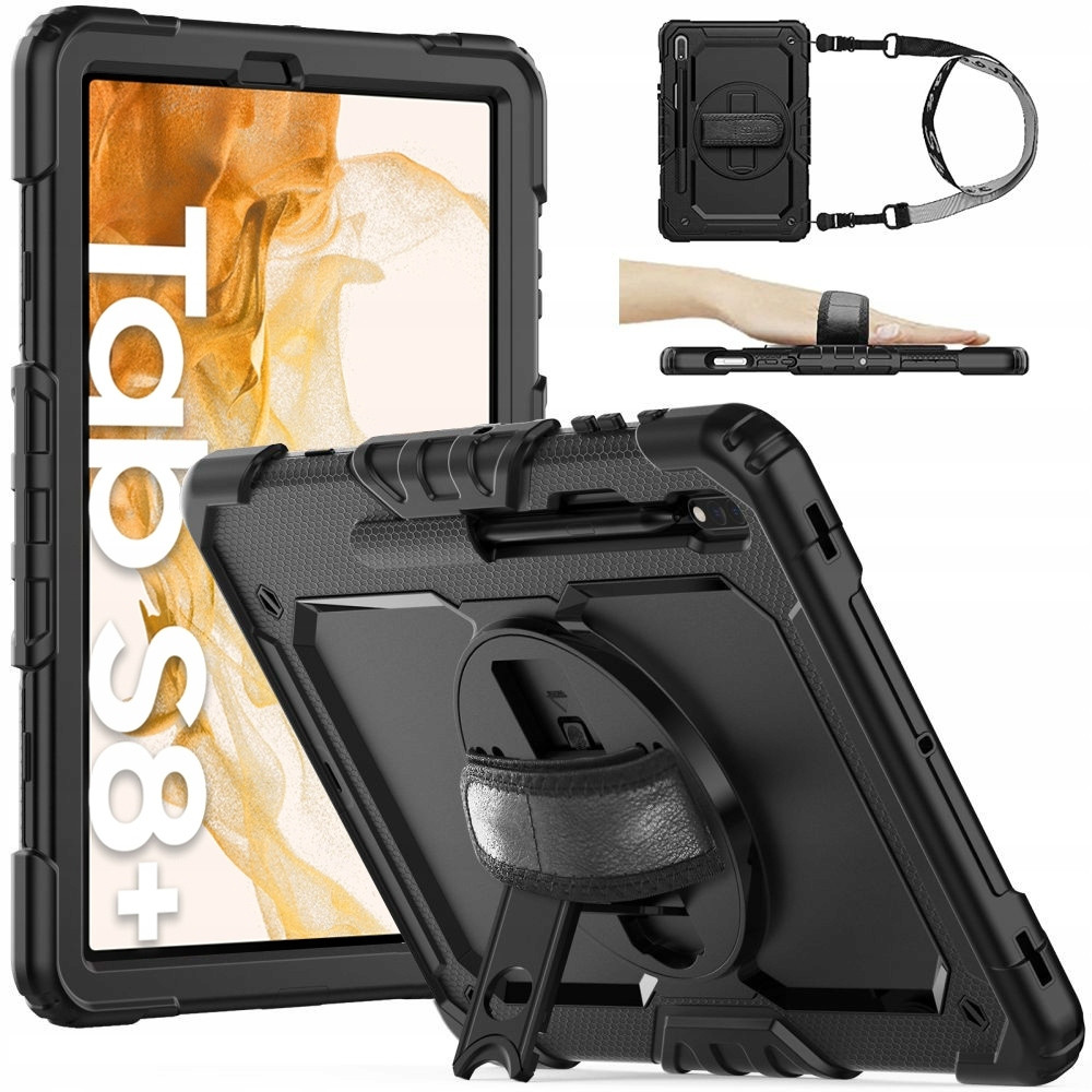 Pouzdro Pouzdro 360° Držák Stojánek pro Samsung Galaxy Tab S8+ Plus 12.4