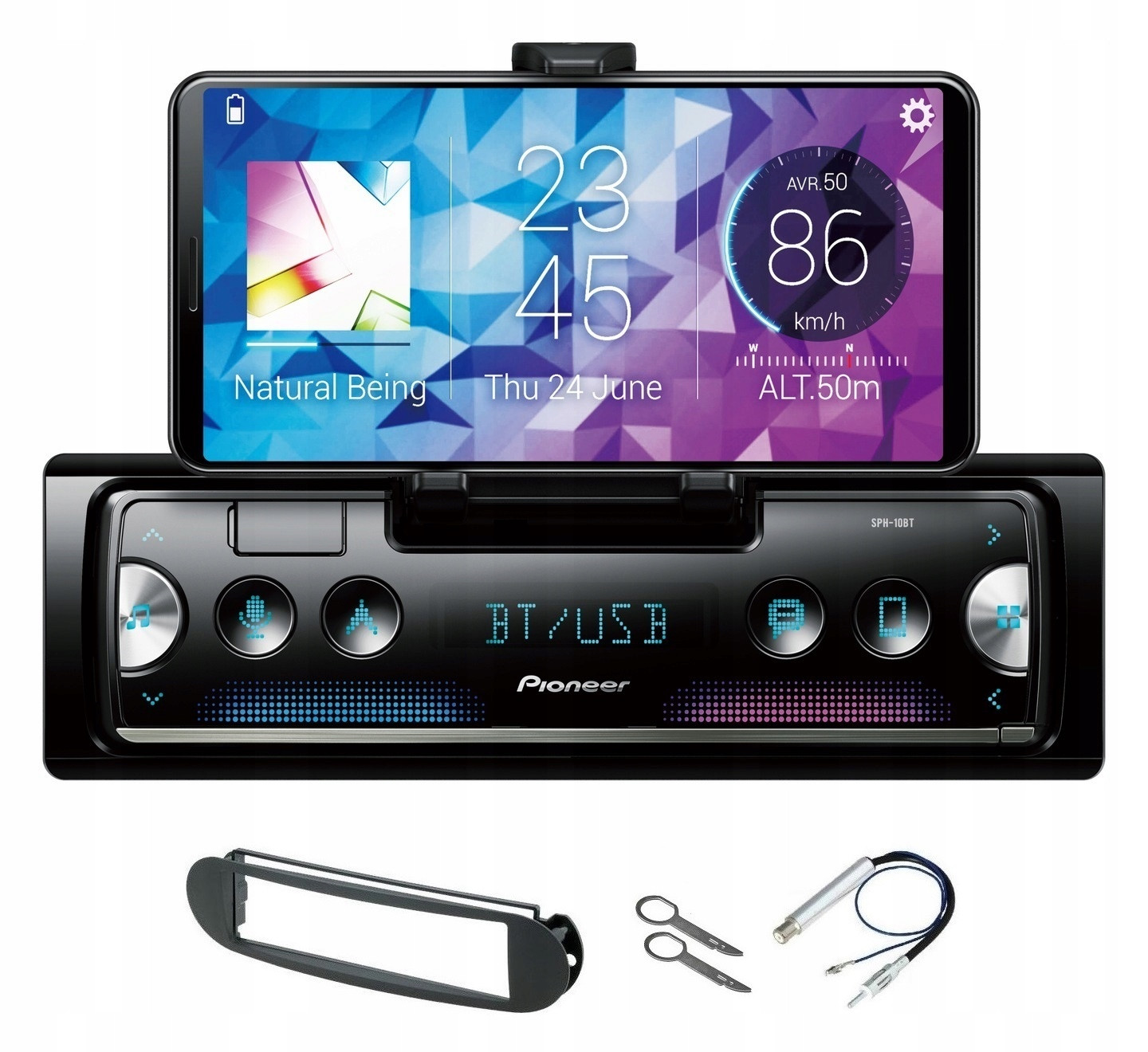 Pioneer SPH-10BT Bluetooth Usb Rámeček Vw New Beetle