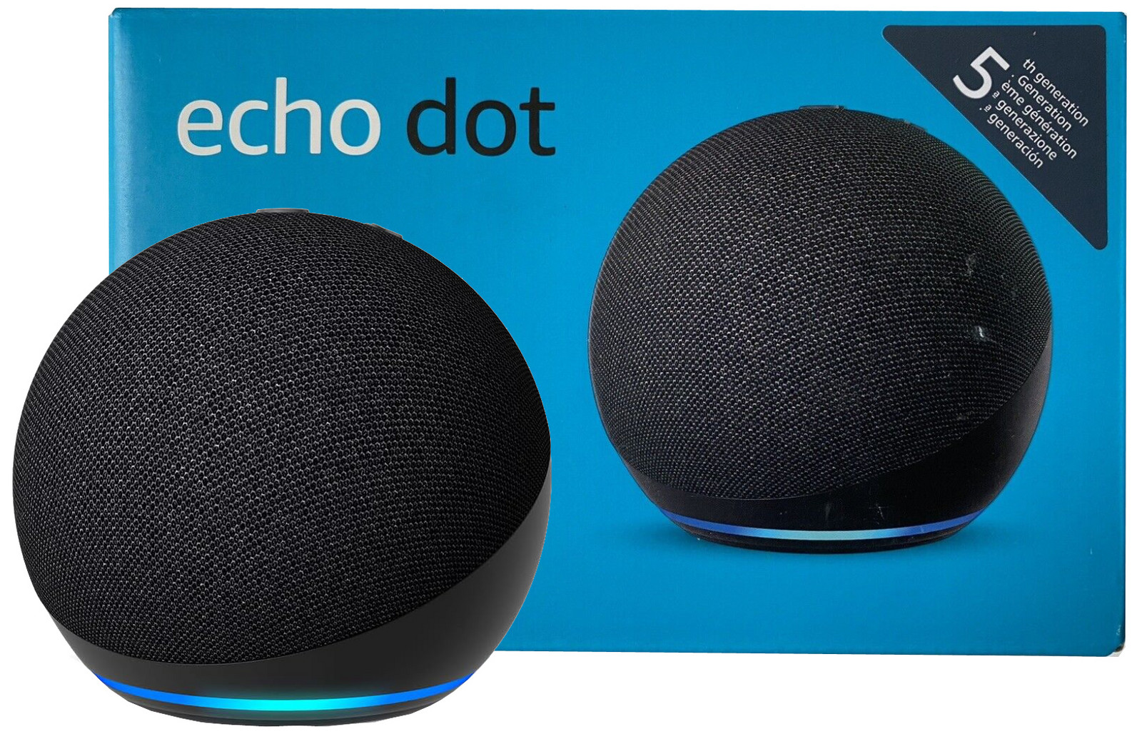 Přenosný Chytrý Reproduktor Amazon Echo Dot 5 Alexa 5. Generace Černý