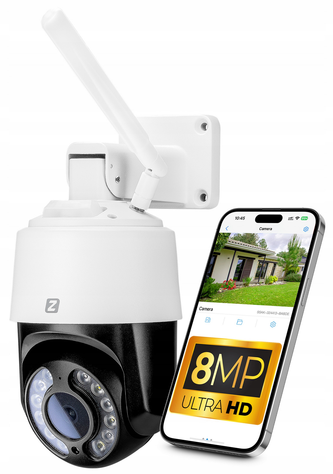 Venkovní kamera Otočná WiFi 8MPx 8MP 4K Uhd Audio Detekce 4XZOOM