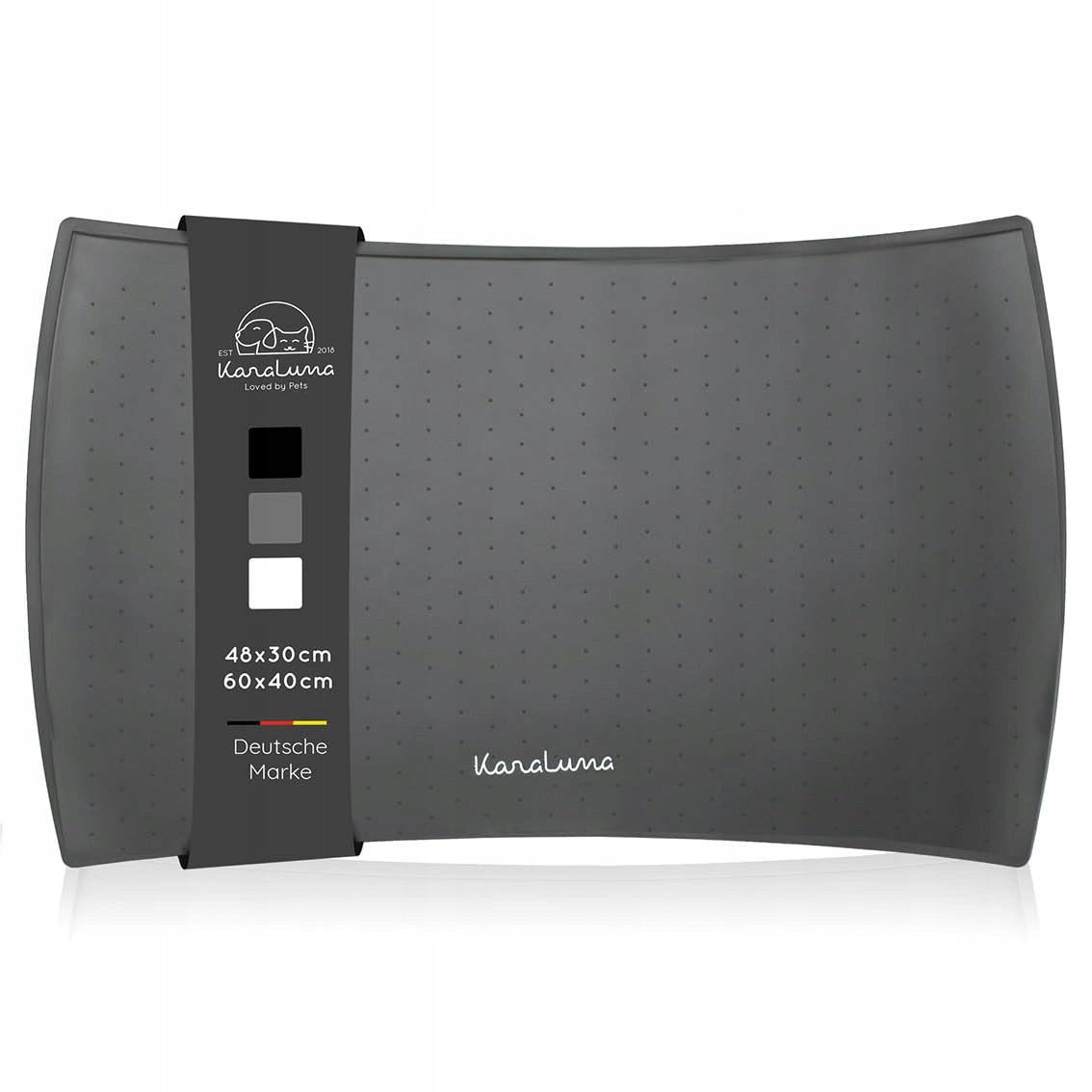 Karaluna Premium Silikonová podložka pod misku 60x40 cm Šedá Kurvig