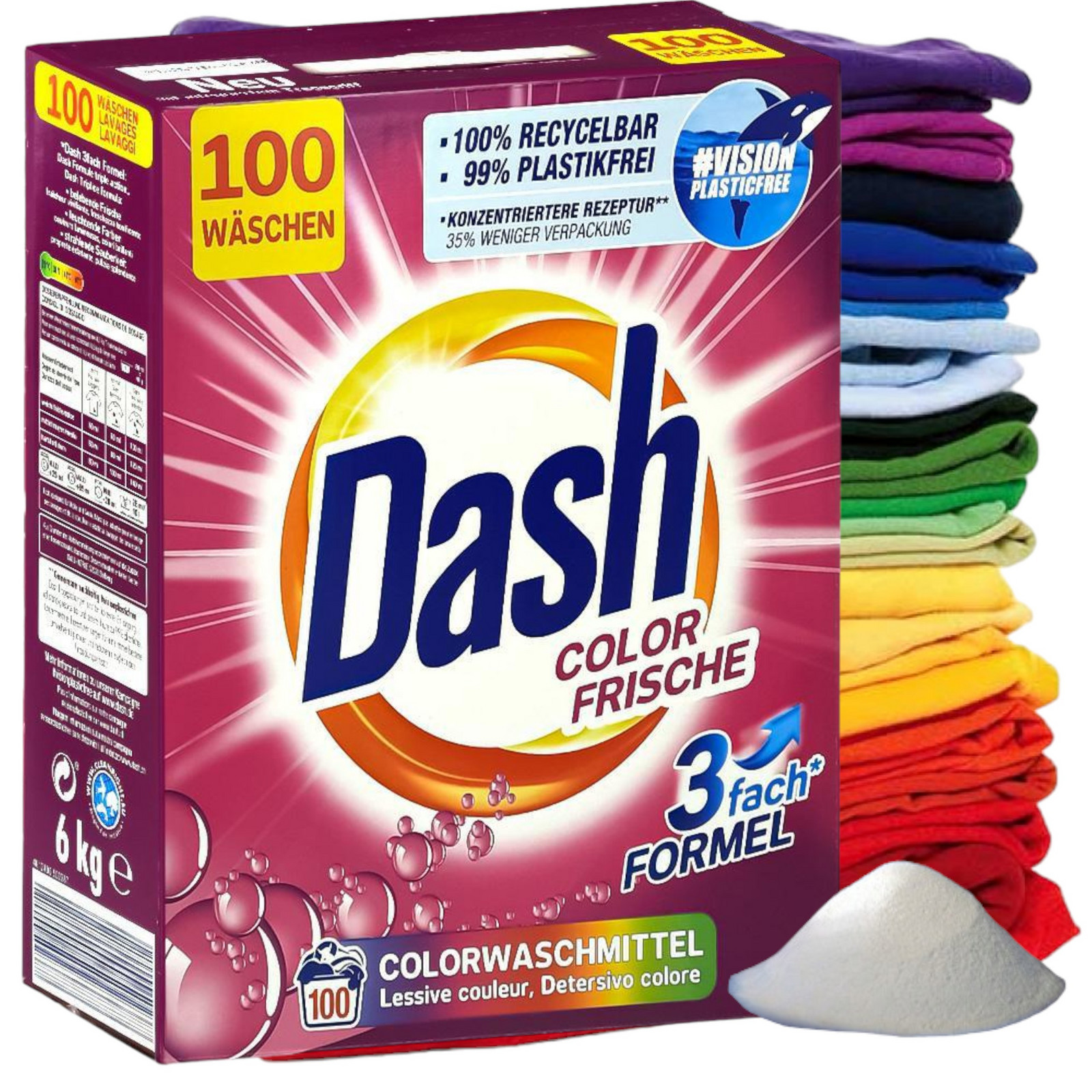 Dash Color Frische 100 praní 6kg německý prášek na barevné prádlo