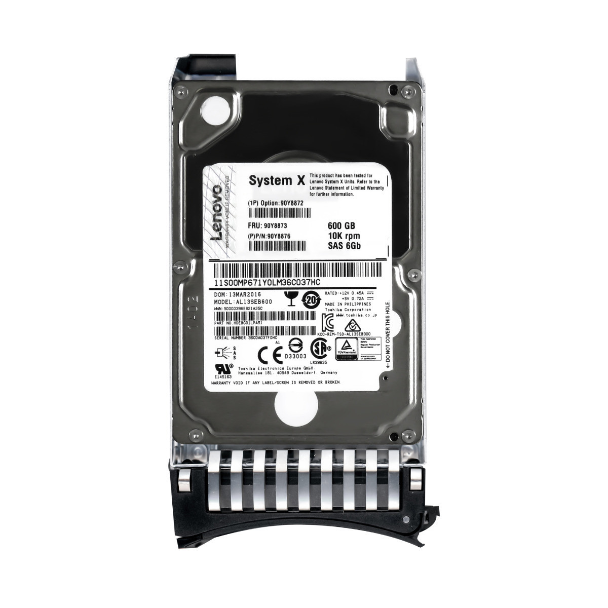 Lenovo 90Y8873 90Y8876 600GB 10K 64MB SAS-2 2,5'' AL13SEB600