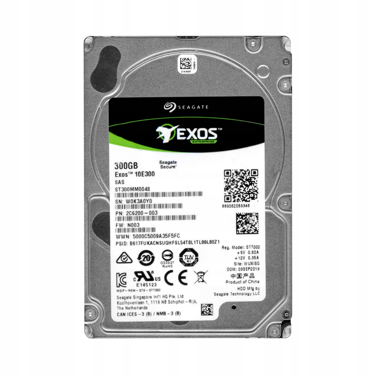 Seagate Exos 10E300 300GB 10K 128MB SAS-3 2,5'' ST300MM0048