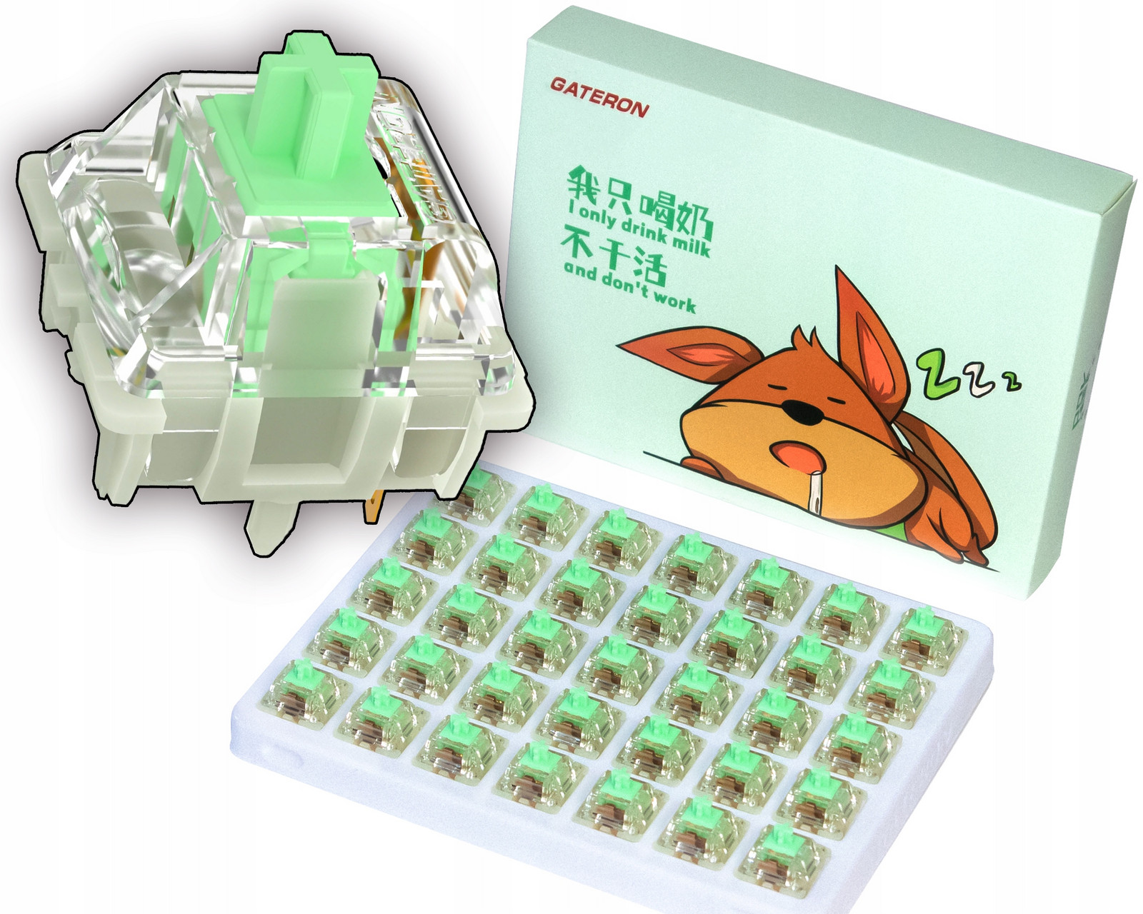 Gateron Baby Kangaroo 2.0 Switch Pre Lubed Gift Box 35 ks