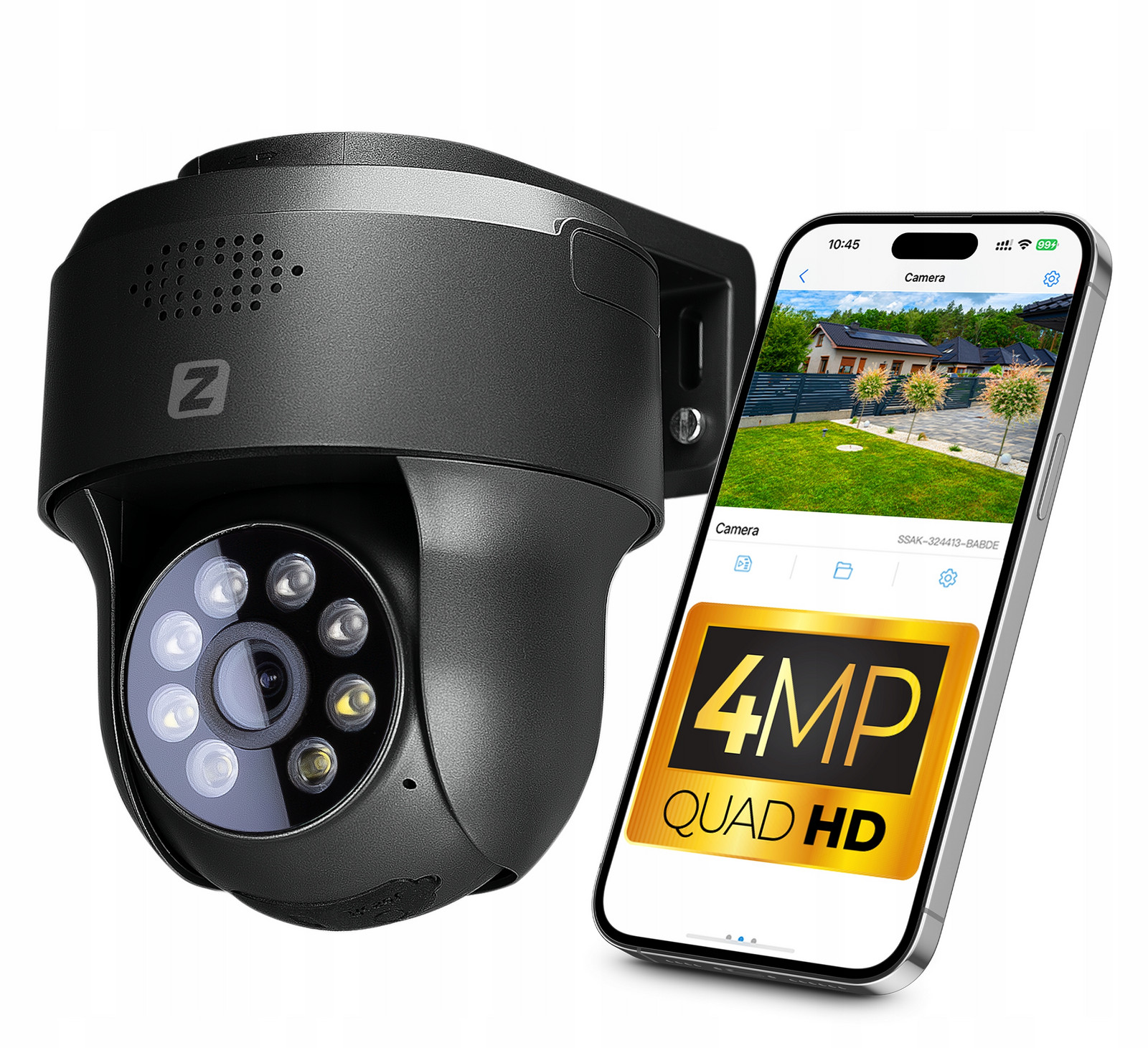 Venkovní Otočná Ip Kamera IKPW430CMV2 4MPx 4MP WiFi 4xZOOM Šedá