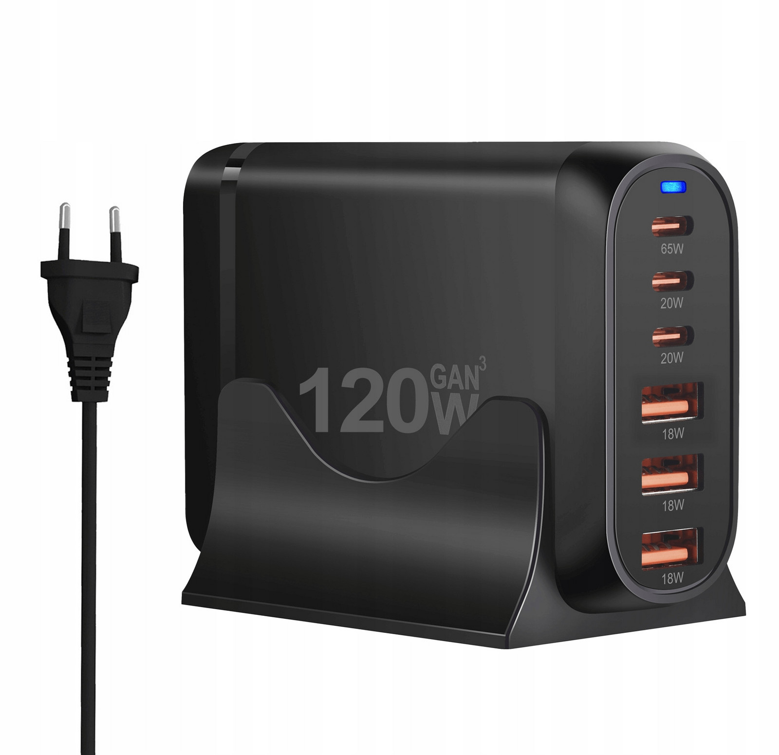 Rychlá Nabíječka GaN 120W Pd 3x Usb C 3x Qc 3.0 Pro Notebook Iphone 65W Mac