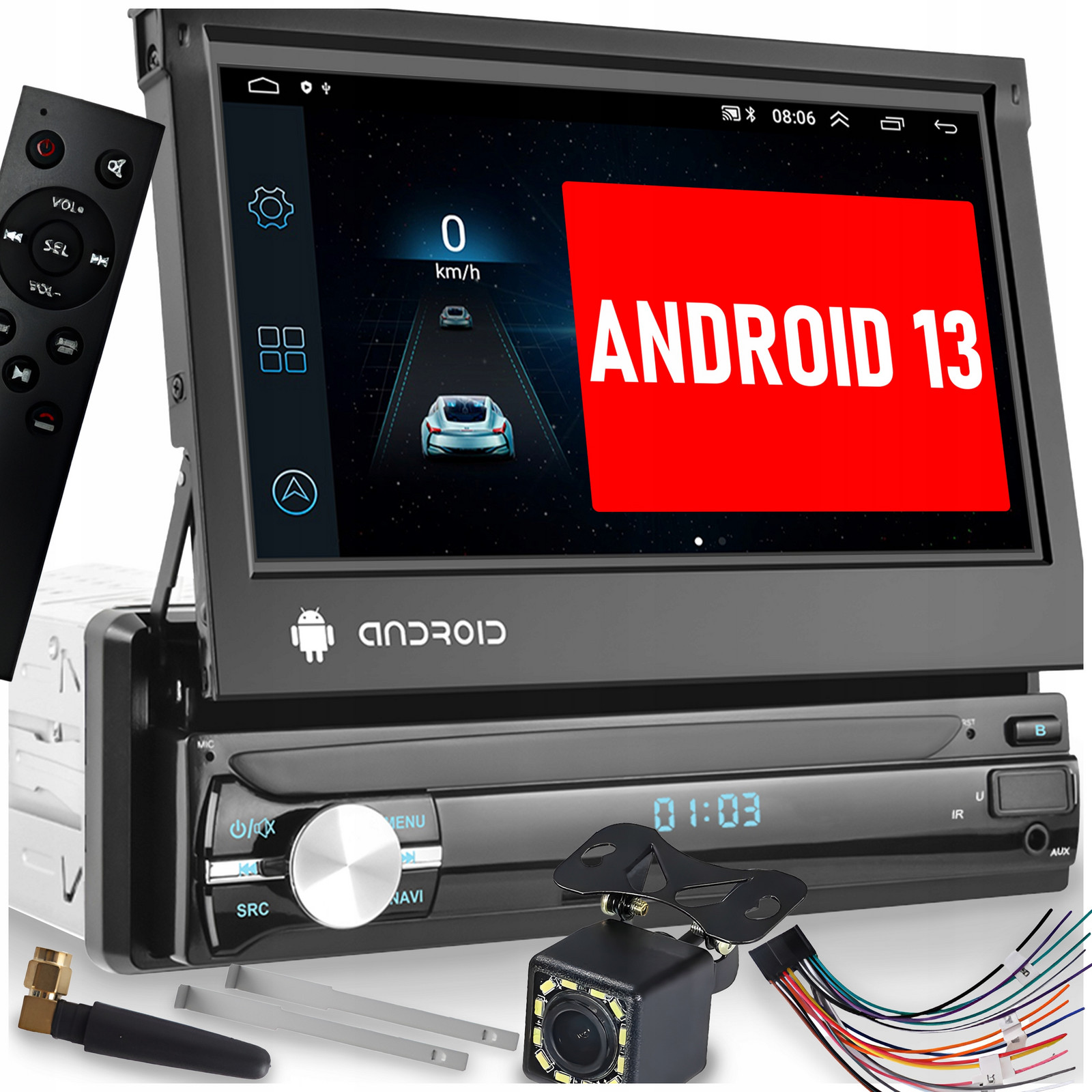 Autorádio 1 Din Android 13 Gps Usb Wifi Dab+ 2 Gb Ram Mirror Odkaz