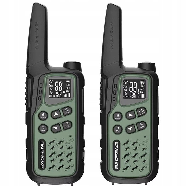 Krátká vlnovka Baofeng BF-T25E Pmr 2 ks Green walkie talkie